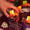 Halloween Themed Scented Candle, Pumpkin Ghost Soy Wax Aromatherapy Candle, Spooky Home Decor Gift for Trick or Treat Party