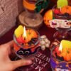 Halloween Themed Scented Candle, Pumpkin Ghost Soy Wax Aromatherapy Candle, Spooky Home Decor Gift for Trick or Treat Party