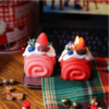 Christmas Strawberry Swiss Roll Scented Candle, 7A Grade Natural Non-Toxic Soy Wax Aromatherapy Candle, Holiday Home Decor Gift