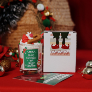 Christmas Limited Cup Cake Scented Candle, Handmade Sprinkles Decor Soy Wax Candle, Unique Xmas Gift for Dessert Lovers