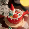 Christmas Gnome Strawberry Pot Scented Candle, Hand Poured Natural Soy Wax Aromatherapy Candle, Holiday Home Decor Gift