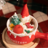 Christmas Gnome Strawberry Pot Scented Candle, Hand Poured Natural Soy Wax Aromatherapy Candle, Holiday Home Decor Gift