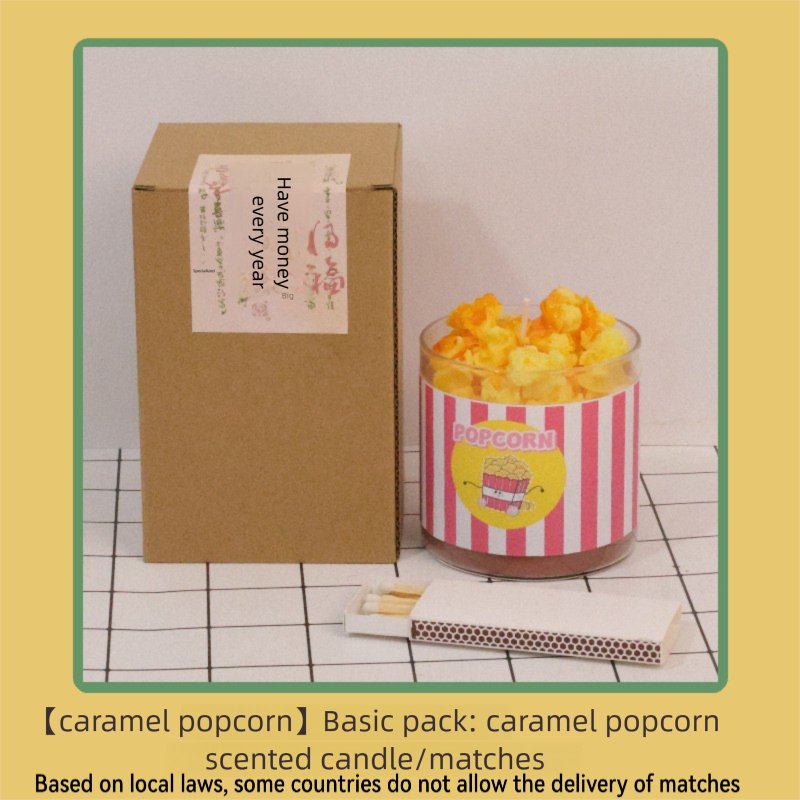 Popcorn Shaped Scented Candle, Hand Poured Natural Soy Wax Aromatherapy Candle, Fun Home Decor Gift Popcorn Shaped Scented Candle, Hand Poured Natural Soy Wax Aromatherapy Candle, Fun Home Decor Gift