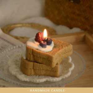 Toast Cake Scented Candle, Hand Poured Natural Soy Wax Aromatherapy Candle, Cozy Home Decor Gift