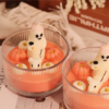Halloween Ghost Pumpkin Scented Candle, Hand Poured Natural Soy Wax Aromatherapy Candle, Spooky Holiday Home Decor Gift