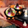 Halloween Witch Cauldron Scented Candle, Hand Poured Natural Soy Wax Aromatherapy Candle, Spooky Holiday Home Decor Gift
