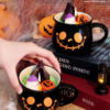 Halloween Witch Cauldron Scented Candle, Hand Poured Natural Soy Wax Aromatherapy Candle, Spooky Holiday Home Decor Gift