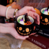 Halloween Witch Cauldron Scented Candle, Hand Poured Natural Soy Wax Aromatherapy Candle, Spooky Holiday Home Decor Gift