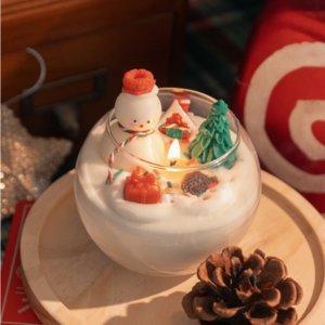 Christmas Snowman Globe Scented Candle, Hand Poured Natural Soy Wax Aromatherapy Candle, Holiday Home Decor Gift