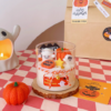 Halloween Ghost Pumpkin Scented Candle, Hand Poured Natural Soy Wax Aromatherapy Candle, Spooky Holiday Home Decor Gift