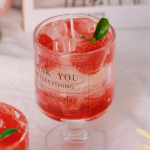 Strawberry Ice Sparkling Water Scented Candle, Hand Poured Natural Soy Wax Aromatherapy Candle, Summer Home Decor Gift