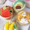 Cute Watermelon Croissant Dessert Candle, Funny Cartoon Aroma Candle, Cozy Kawaii Kitchen Decor
