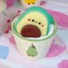 Cute Watermelon Croissant Dessert Candle, Funny Cartoon Aroma Candle, Cozy Kawaii Kitchen Decor