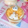 Cute Watermelon Croissant Dessert Candle, Funny Cartoon Aroma Candle, Cozy Kawaii Kitchen Decor