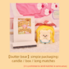 Handmade Butter Bear Scented Candle, Free Ceramic Coaster Packed Soy Wax Candle, Unique Sweet Gift for Bear Lovers